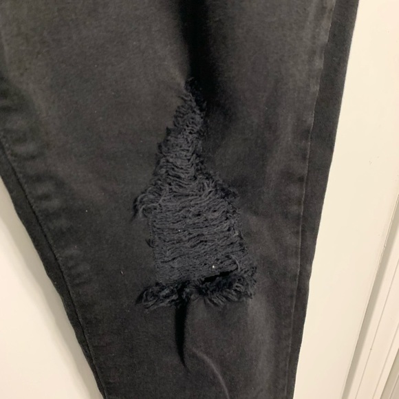 American Eagle Black Distressed Twill Jegging Jeans Size 10 - Picture 6 of 6